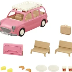 Sylvanian Families Heros & Univers< - 5535 - Le Monospace Rose Et Set De Pique-Nique
