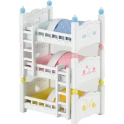 Sylvanian Families Heros & Univers< - 4448 - Les Lits Superposes A 3 Couchettes Bebes