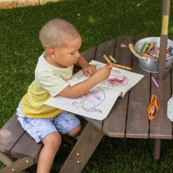 KidKraft Tables Et Chaises De Jardin<Table En Bois Avec Tabourets Et Parasol