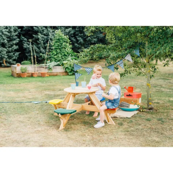 Plum Tables Et Chaises De Jardin<Table Ronde Avec Sieges En Bois Couleurs