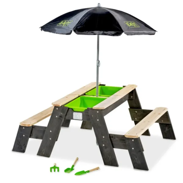 Exit Toys Bacs À Sable<Table Sable Et Eau Aksent Avec Bancs Et Parasol