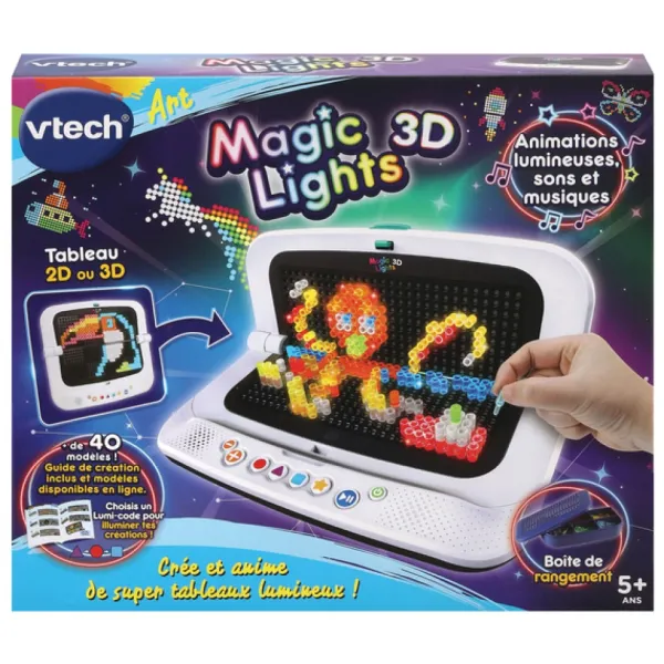 VTech Tableaux, Ardoises<Tableau Lumineux Interactif - Magic Lights 3D