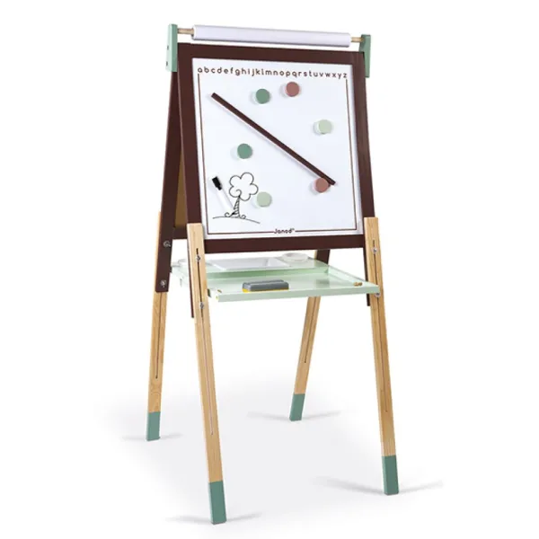 Janod Tableaux, Ardoises<Tableau Reglable En Bois Ardoise Et Magnetique - Marron
