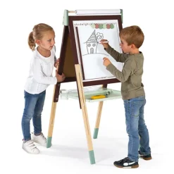 Janod Tableaux, Ardoises<Tableau Reglable En Bois Ardoise Et Magnetique - Marron