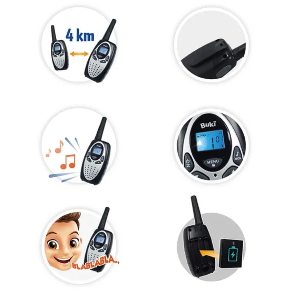 Buki Talkie Walkie<Talkie Walkie Rechargeable