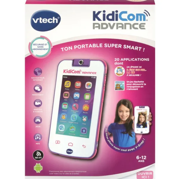 VTech Tablettes Et Téléphones<Telephone Kidicom Advance Blanc Et Rose