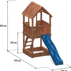 Fungoo Aires De Jeux<Tour Joy Avec Toboggan Et Bac A Sable