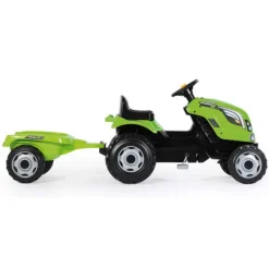 Smoby Tracteurs À Pédales<Tracteur Farmer Xl + Remorque - Capot Ouvrable - Vert