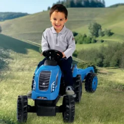 Smoby Tracteurs À Pédales<Tracteur Farmer Xl Bleu + Remorque