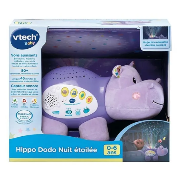 VTech Veilleuses<Veilleuse Hippo Dodo Nuit Etoilee
