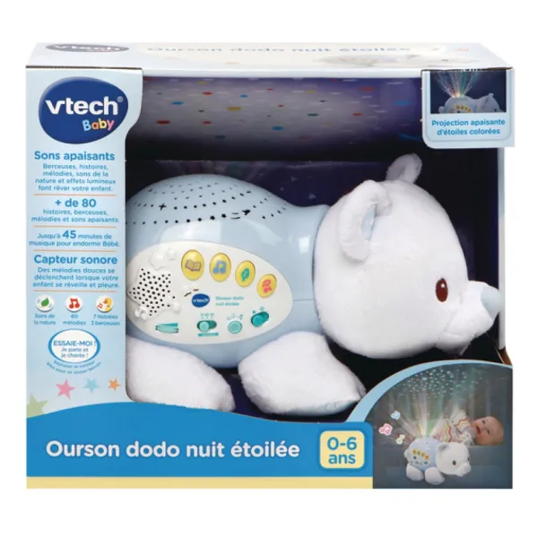 VTech Veilleuses<Veilleuse Ourson Dodo Nuit Etoilee