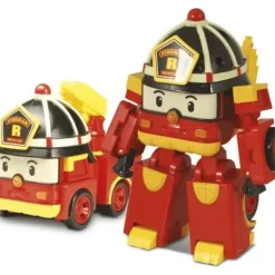 Silverlit Heros & Univers<Voiture Robot Transformable 2 En 1 - Roy - Robocar Poli - Pompier
